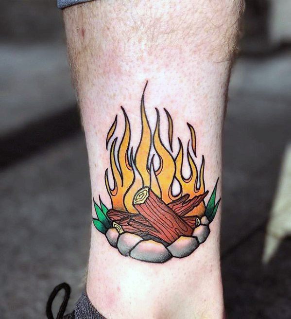 tatuaje fuego hoguera 44