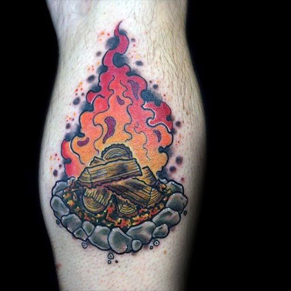 tatuaje fuego hoguera 54