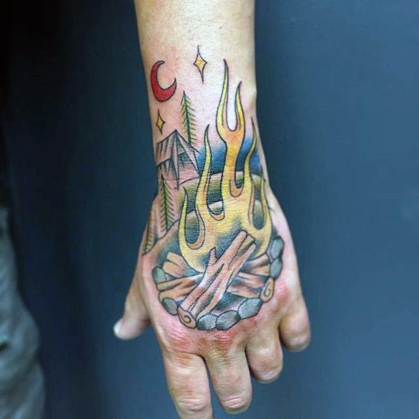 tatuaje fuego hoguera 58