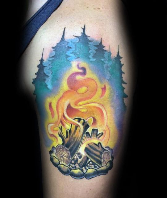 tatuaje fuego hoguera 64