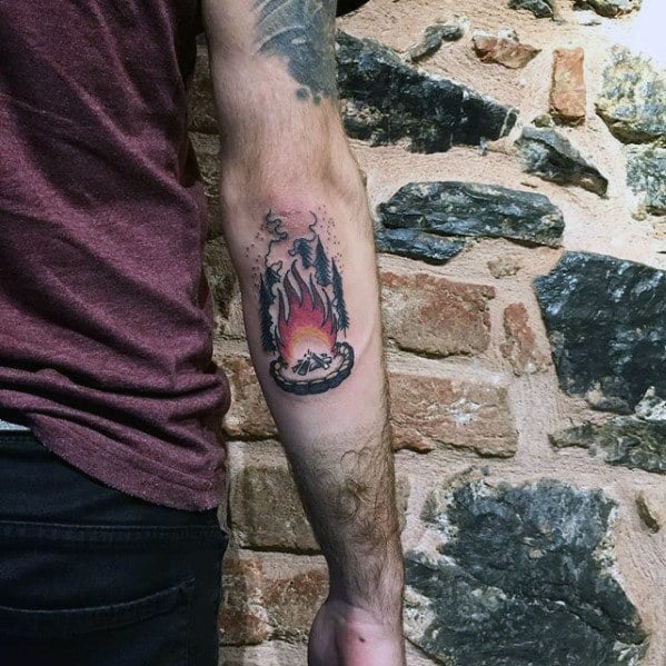 tatuaje fuego hoguera 76