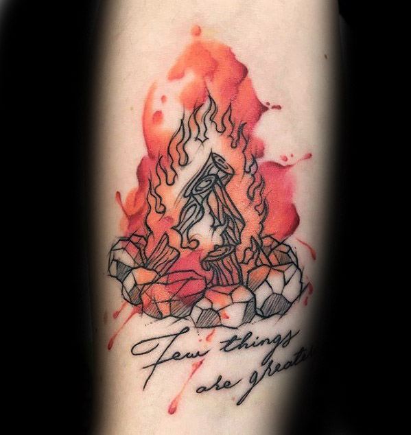 tatuaje fuego hoguera 86