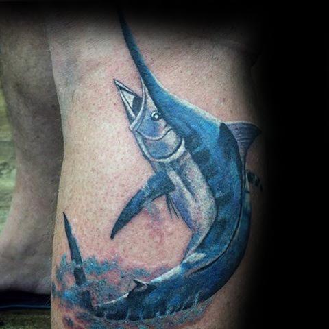 tatuaje marlin pez aguja 70