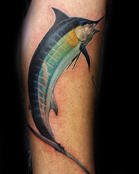 tatuaje marlin pez aguja 86