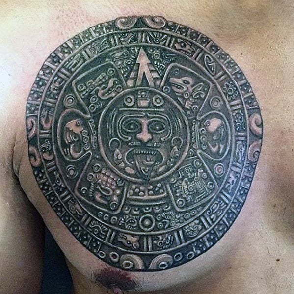 tatuaje calendario maya 64