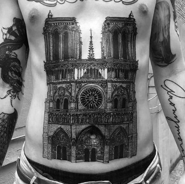 40 Tatuajes de catedrales (con el significado) 