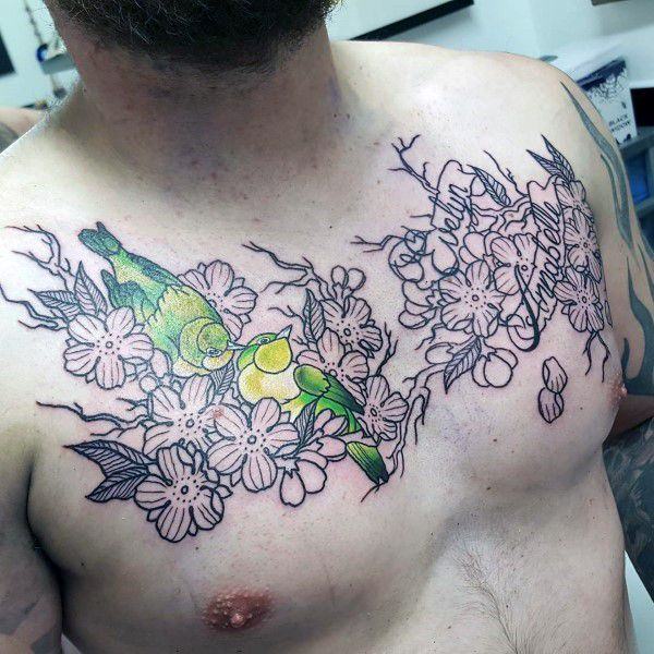 tatuaje flor de cerezo 124