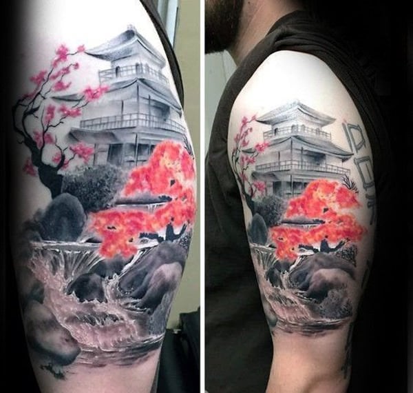 tatuaje flor de cerezo 128