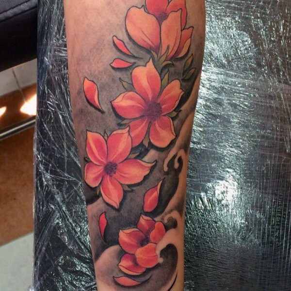 tatuaje flor de cerezo 131