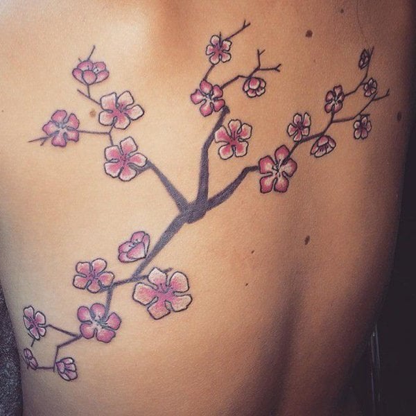 tatuaje flor de cerezo 137