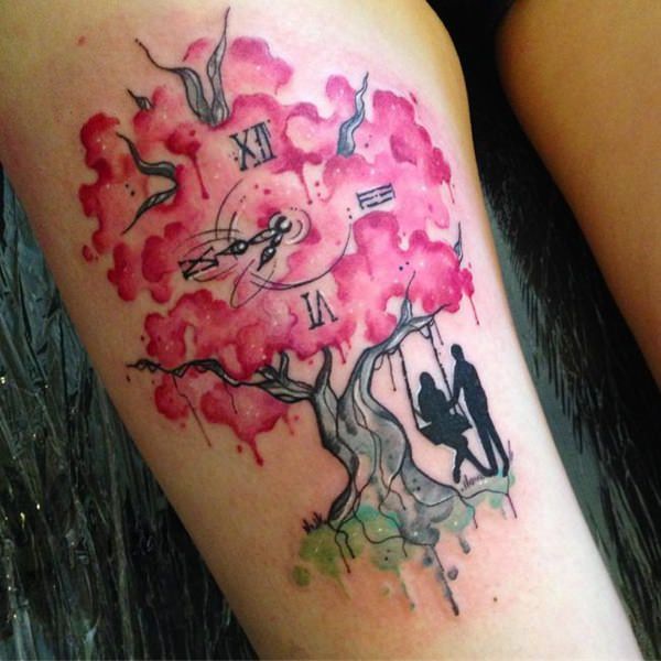 tatuaje flor de cerezo 142