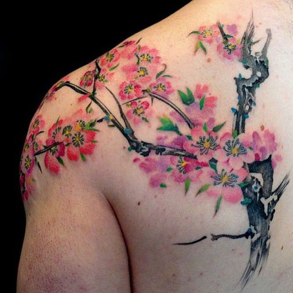 tatuaje flor de cerezo 145