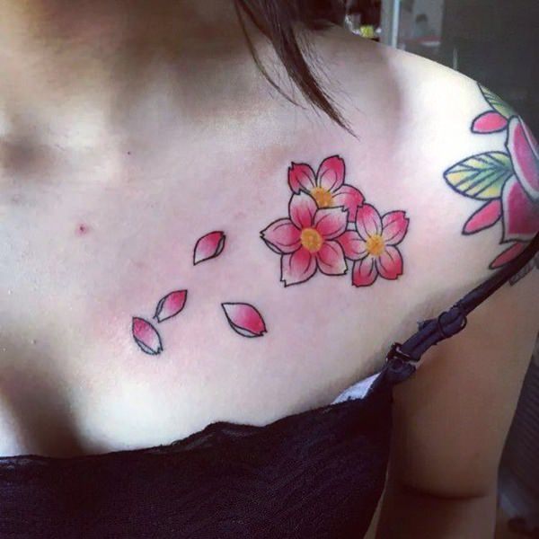 tatuaje flor de cerezo 146