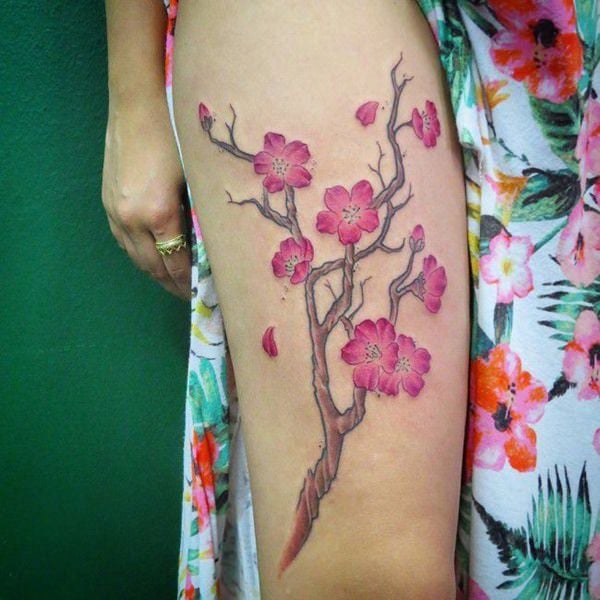 tatuaje flor de cerezo 154