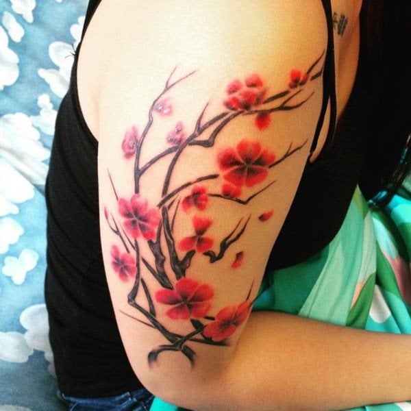 tatuaje flor de cerezo 156
