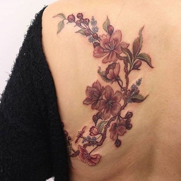 tatuaje flor de cerezo 159
