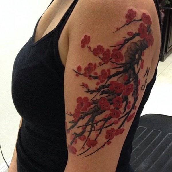tatuaje flor de cerezo 165