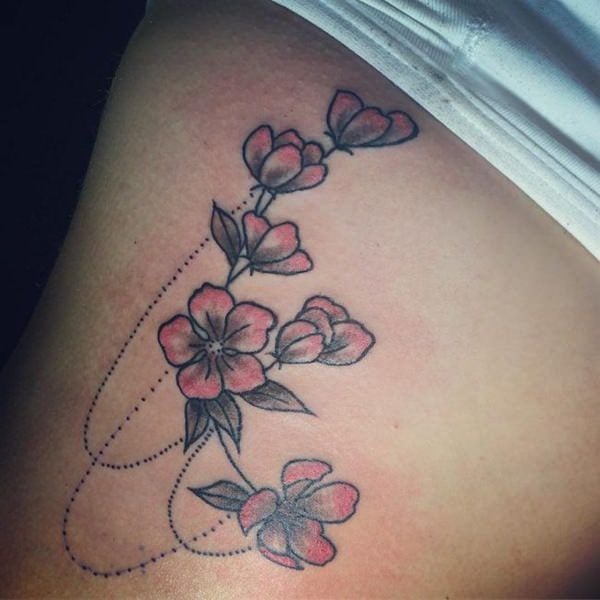 tatuaje flor de cerezo 174