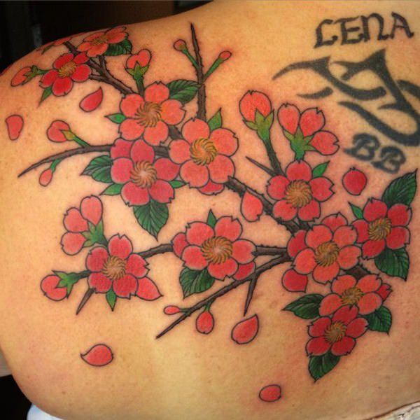 tatuaje flor de cerezo 207