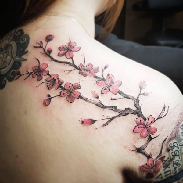 tatuaje flor de cerezo 238