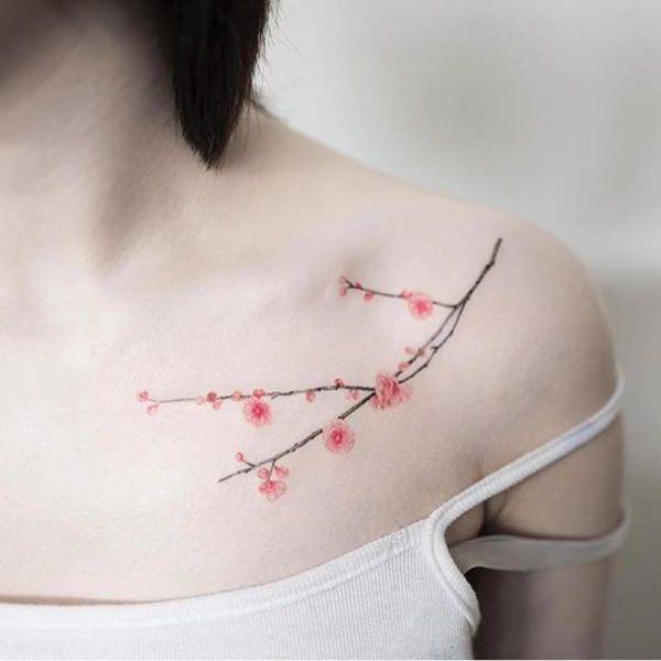 Tatuajes de flor de CEREZO: 130 modelos (y su significado)