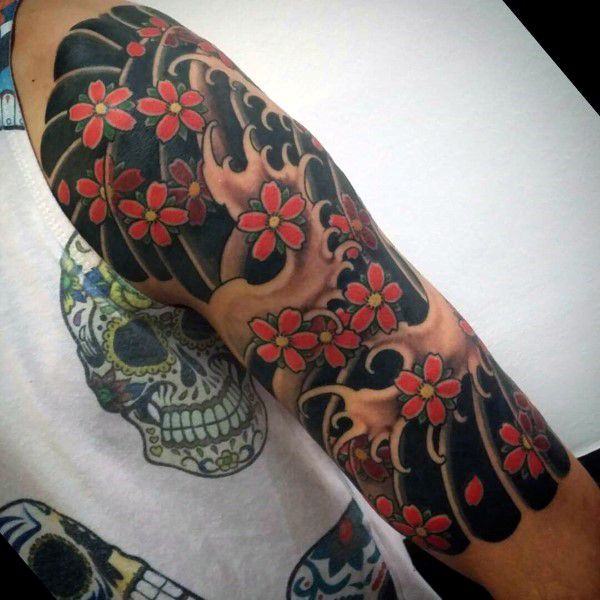 tatuaje flor de cerezo 253