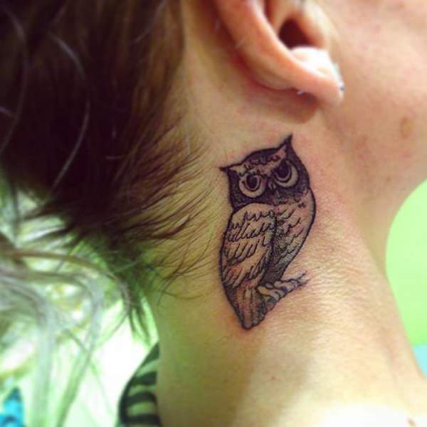 105 Tatuajes de búhos y lechuzas (con el significado)