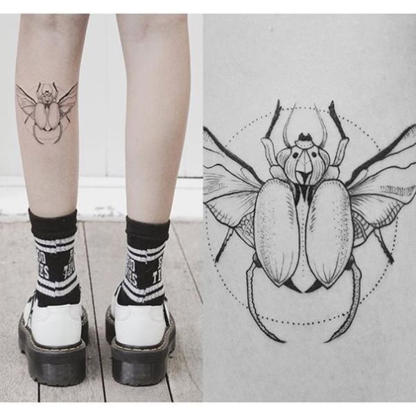 tatuaje escarabajo 112