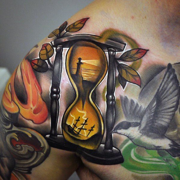 tatuaje reloj de arena 97