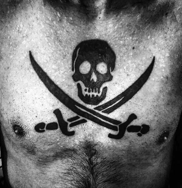 tatuaje bandera pirata 80