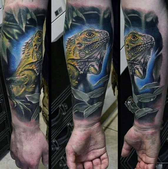 tatuaje iguana 40
