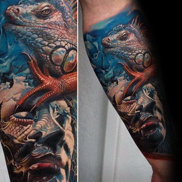 tatuaje iguana 43