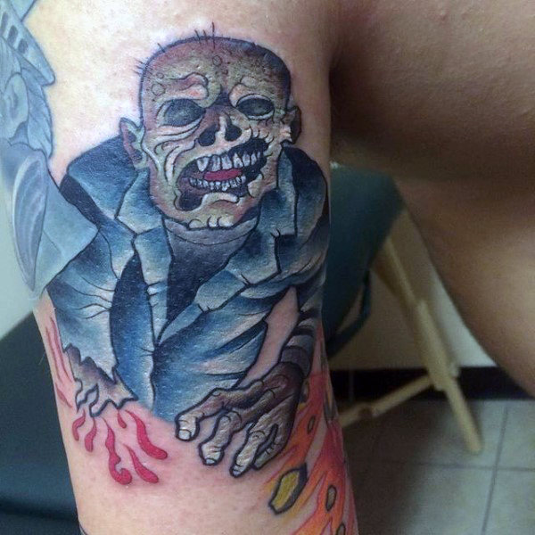 85 Tatuajes de zombies sobrenaturales (Con el significado)