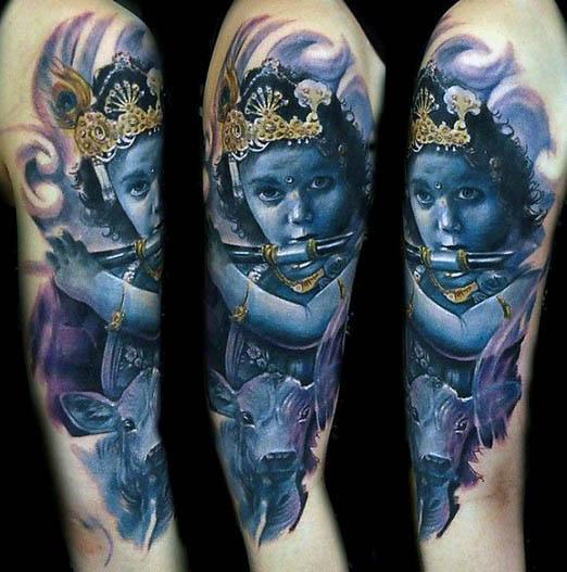 tatuaje Dios Krishna 12