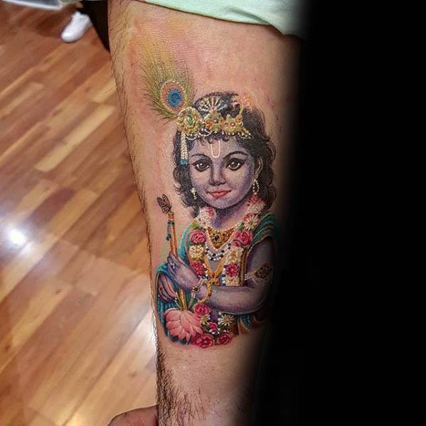 tatuaje Dios Krishna 36