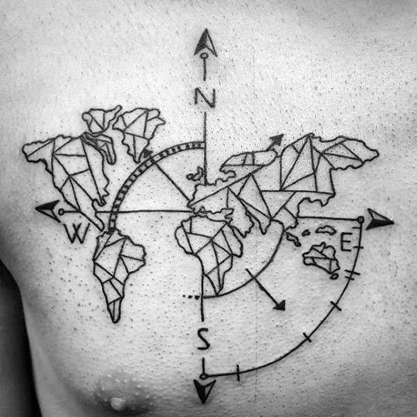 tatuaje brujula geometrica 08