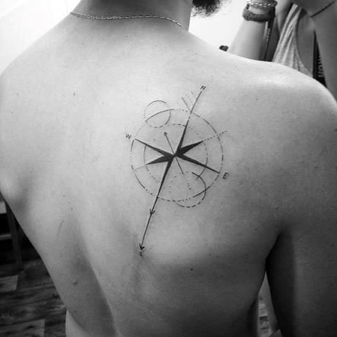 tatuaje brujula geometrica 24