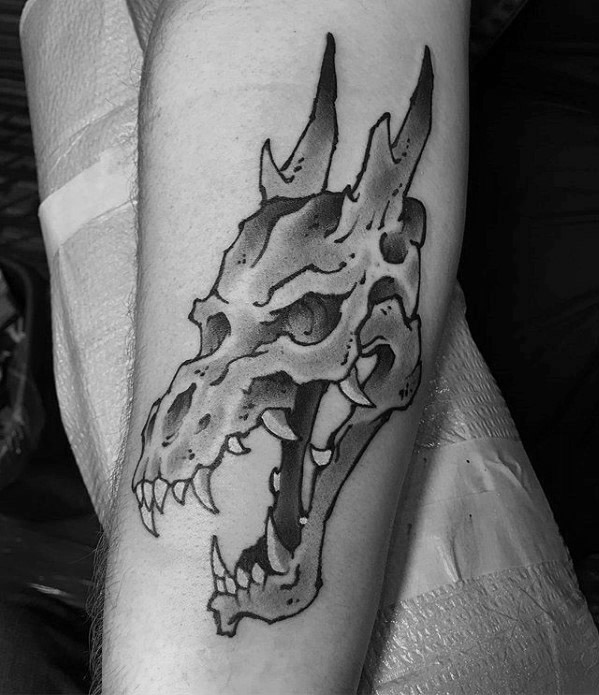tatuaje calavera dragon 08