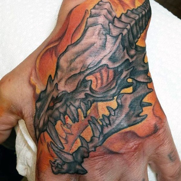 tatuaje calavera dragon 20