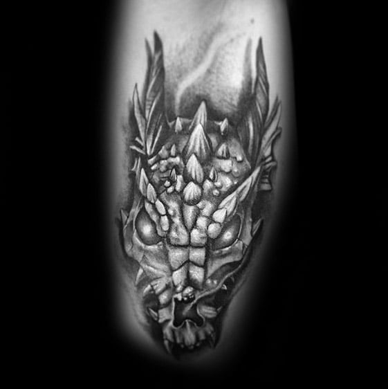 tatuaje calavera dragon 30