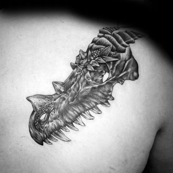 tatuaje calavera dragon 62