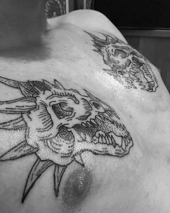 tatuaje calavera dragon 96
