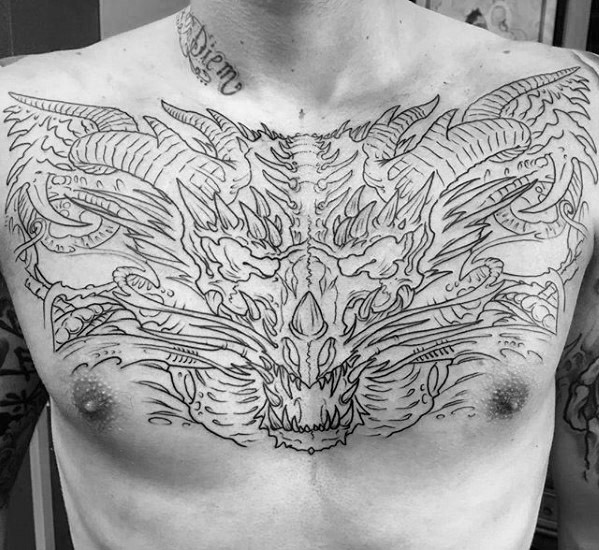 tatuaje calavera dragon 98