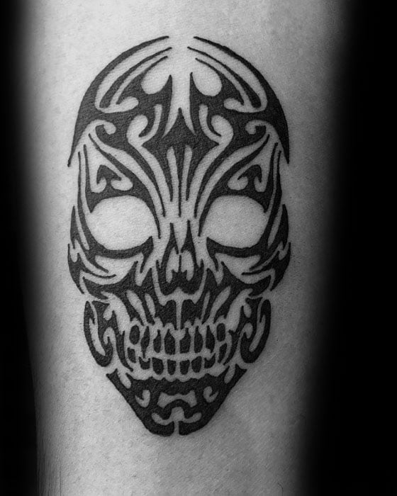 tatuaje calavera tribal 08