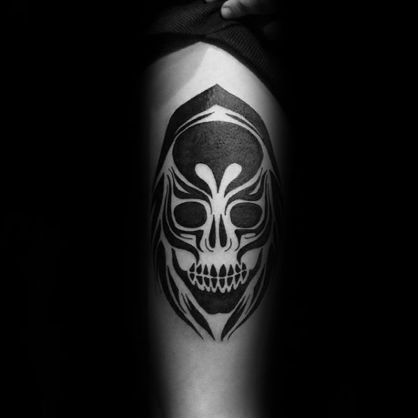 tatuaje calavera tribal 32