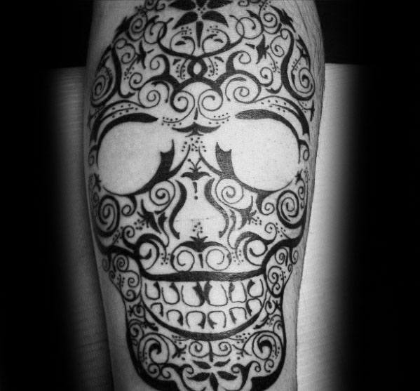 tatuaje calavera tribal 54