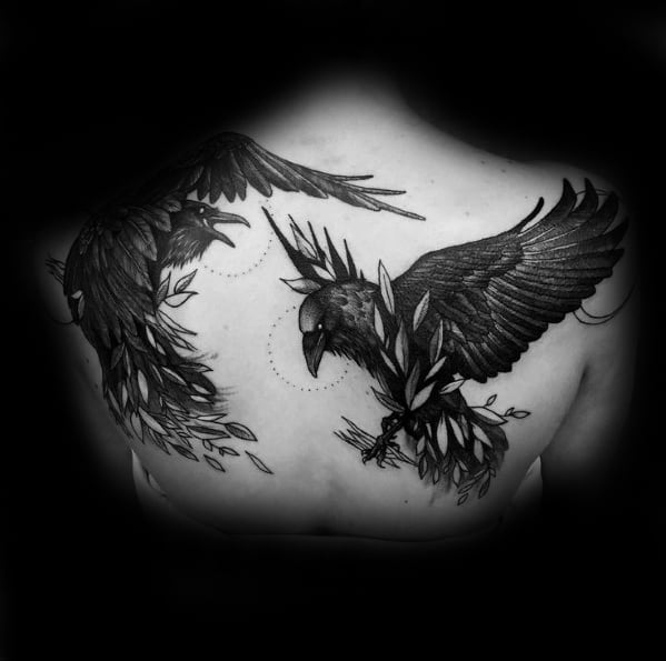 tatuaje cuervos Hugin Munin 98