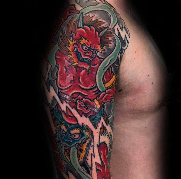 tatuaje dios Raijin 106