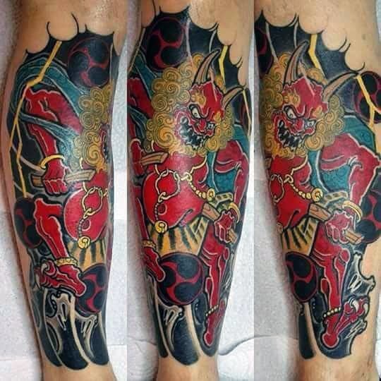 tatuaje dios Raijin 76