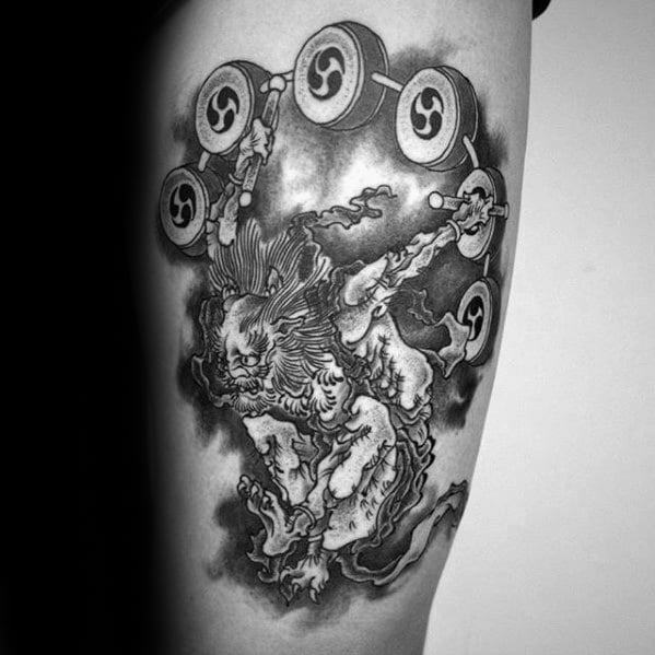 tatuaje dios Raijin 90